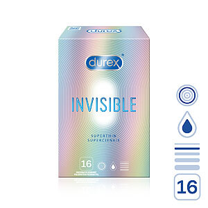 Durex Invisible Superthin (16ks), ultra tenké kondomy