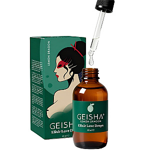 Geisha Elixir Love Drops Lemon Dragon (50 ml), hřejivé masážní kapky
