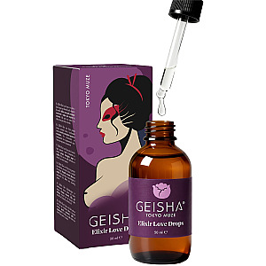 Geisha Elixir Love Drops Tokyo Muze (50 ml), hřejivé masážní kapky