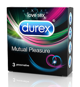 Durex Mutual Pleasure (3ks), kondomy pro společné vyvrcholení