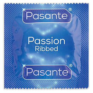 Pasante Passion / Ribbed (1ks), vroubkovaný kondom