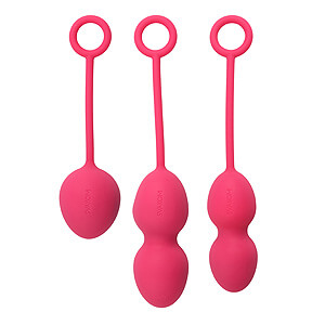 SVAKOM Nova Kegel Balls Plum Red set 3 luxusních kuliček ke cvičení