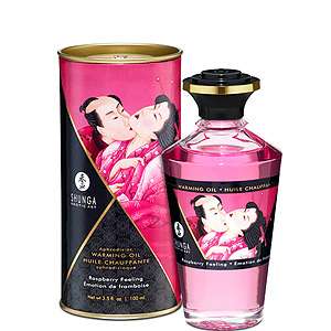 Afrodiziakální hřejivý olej Shunga Aphrodisiac Warming Oil Raspberry Feeling 100 ml