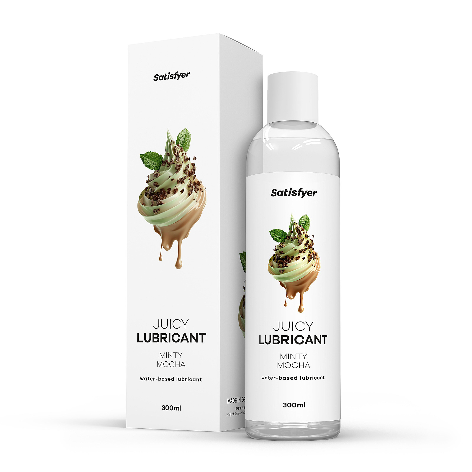 Satisfyer Juicy Lubricant 300 ml (Minty Mocha), mátovo-mocha lubrikační gel