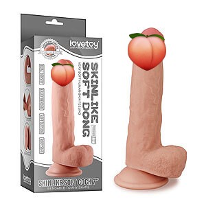 LoveToy Skinlike Soft Cock 7" (18 cm), realistické dildo s přísavkou