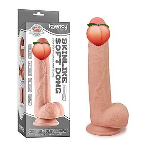 LoveToy Skinlike Soft Cock 8,5" (21 cm), realistické dildo s přísavkou