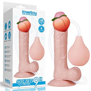 LoveToy Squirt Extreme Dildo 9" (22 cm), realistické stříkající dildo