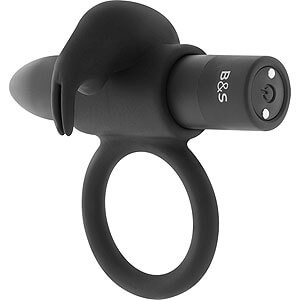 Black and Silver BURTON (Black Edition), vibrační kroužek na penis 3,5 cm