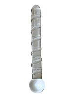 Skleněné spirálové dildo Icicles No.1 čiré