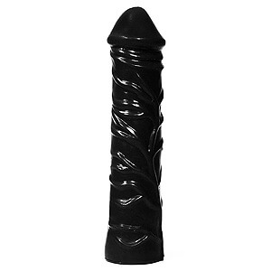 All Black Realistic XXL Dildo 32 cm, obrovské dildo s žilkami, průměr 7 cm