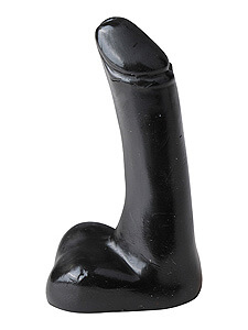 All Black Realistic Dildo Extra Small 8,5 cm, realistické dildo s průměrem 2 cm