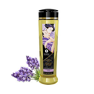 Profesionální masážní olej Shunga Erotic Massage Oil Sensation Levander 240 ml