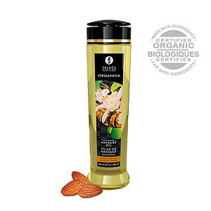 Organický masážní olej Shunga Erotic Massage Oil ORGANICA Almond Sweetness 240 ml