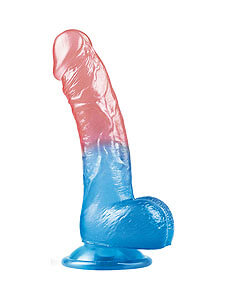 Lovetoy Dazzle Studs 8" (20 cm), dvoubarevné dildo s přísavkou