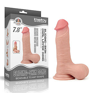 LoveToy Sliding-Skin Dual Layer Cock 7.8" (19,5 cm)