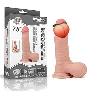 LoveToy Sliding-Skin Dual Layer Cock 7.8" (19,5 cm)