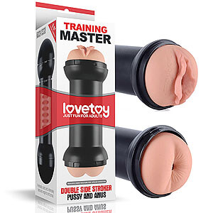 Umělá vagína + anál LoveToy Training Master Double Stroker