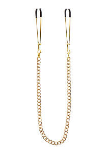 TABOOM Nipple Play Tweezers with Chain (Gold)