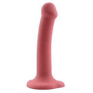 Action Bouncy Liquid Silicone Dildo 7.5″ (19 cm / Burgundy)