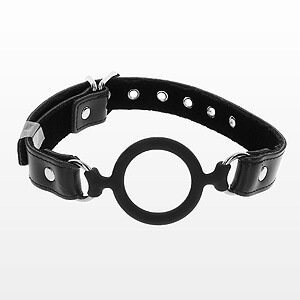 TABOOM Essentials Open Ring Gag (Black), roztahovací kolečko do pusy