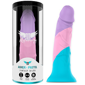 Mythology Asher Pastel M (18 cm), barevné silikonové dildo