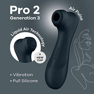 Satisfyer Pro 2 Generation 3 (Dark Grey), Liquid Air vibrátor