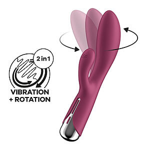 Satisfyer Spinning Rabbit 1 (Red), točící vibrátor