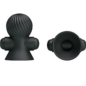 Pretty Love Nipple Sucker (Black), vibrační přísavky na bradavky