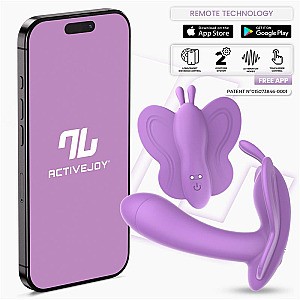 Intoyou App Series Wingy Butterfly Vibrator (Lavender), motýlek s ovládáním přes aplikaci