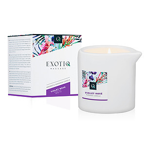 Uvolňující masážní svíčka ExotiQ Massage Candle Violet Rose 200g