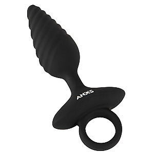 ANOS Flexible Plug Twisted Design With Vibrations, spirálový vibrační kolík