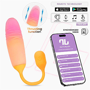 INTOYOU APP SERIES NexEgg Motion Vibrating Egg with Thrusting (Orange/Pink), vibrační vajíčko s aplikací