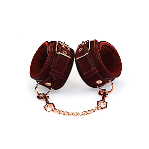 Liebe Seele Metallic Shade Burgundy Vegan Wrist Cuffs, veganská pouta na zápěstí