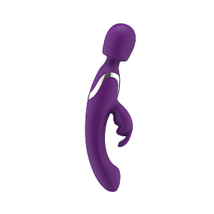 Easytoys Vibe 2 in 1 Wand Vibrator (Purple), flexibilní stimulátor 2 v 1