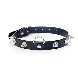 Obojek s kovovými bodci Fetish Boss Series Studs Collar, 2 cm vysoký