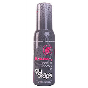 JoyDrops Strawberry (100 ml), lubrikační gel s příchutí jahod