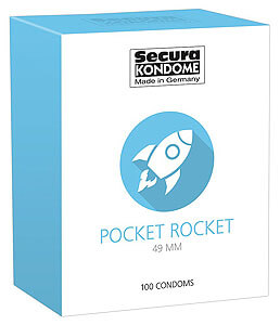 Balíček kondomů 100 kusů Secura Pocket Rocket 49mm