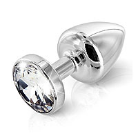 Diogol Anni Butt Plug Round Silver Plated 25mm